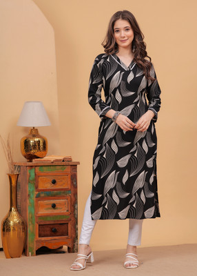 PURSHOTTAM WALA Women Fit and Flare Black Maxi/Full Length Dress