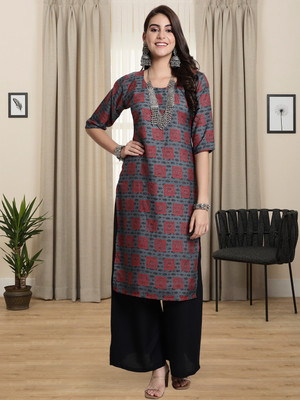1 Stop Fashion Women Printed A-line Kurta(Multicolor)