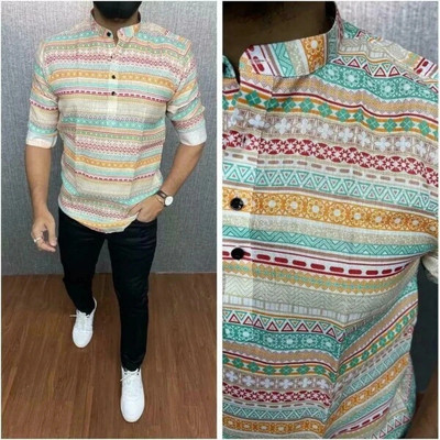 colorwings Men Printed Straight Kurta(Multicolor)