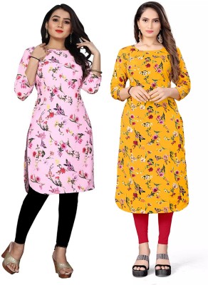 Shree Sarrvottam Fashion Women Solid Flared Kurta(Yellow)