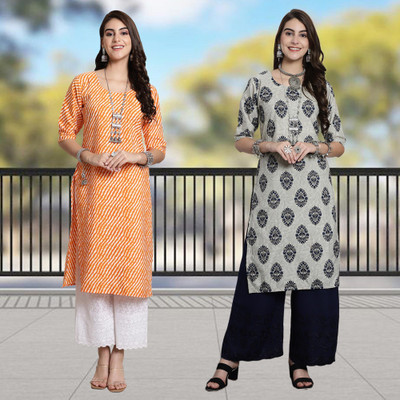 Moda Rapido Women Printed A-line Kurta(Multicolor)