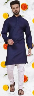 Ravindra Hub Men Embroidered A-line Kurta(Multicolor)