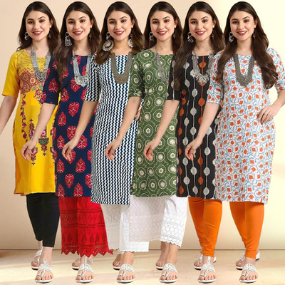 EthnicBasket Women Printed A-line Kurta(Multicolor)