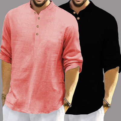 Navkanj Men Solid Straight Kurta(Multicolor)