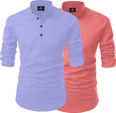 Fashion Marts Men Solid Straight Kurta(Multicolor)