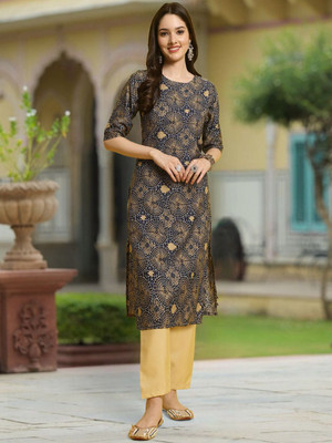 Moda Rapido Men Solid Straight Kurta(Multicolor)