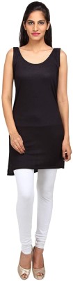 MOONDEO Women Solid A-line Kurta(Black)