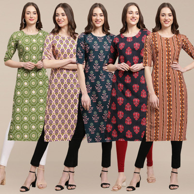 EthnicBasket Women Printed A-line Kurta(Multicolor)