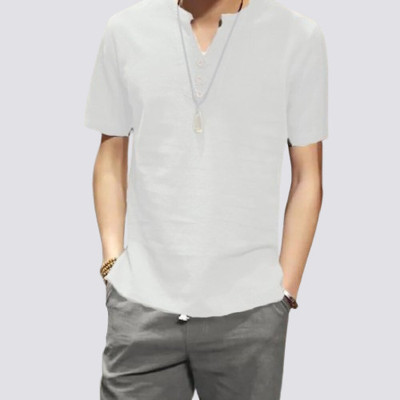 Super Westan Men Solid Straight Kurta(White)