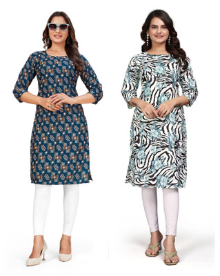 SAIKRUPA FASHION Women Printed A-line Kurta(Multicolor)