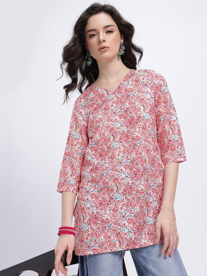 Anouk Rustic Women Printed Straight Kurta(Multicolor)