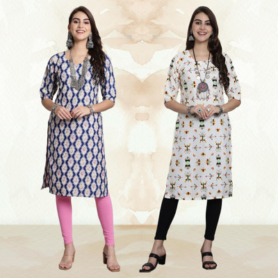 Moda Rapido Women Printed A-line Kurta(Multicolor)