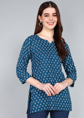 Tviksha Fashion Women Printed Straight Kurta(Black)