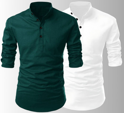 Fashion Marts Men Solid Straight Kurta(Multicolor)