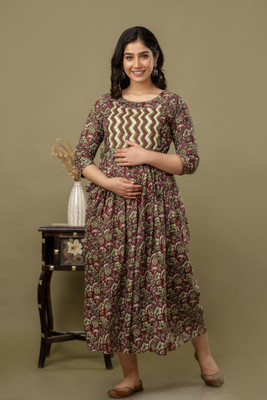 Tulsiram Women Printed Anarkali Kurta(Multicolor)