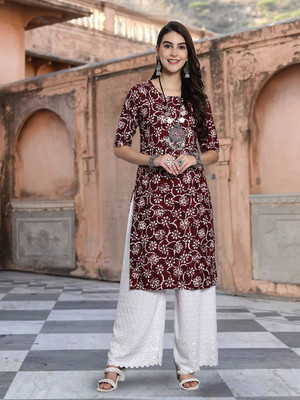 1 Stop Fashion Women Printed A-line Kurta(Multicolor)