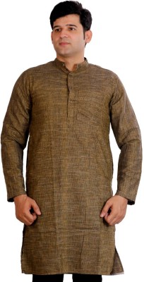 Aarav Boss Men Solid Ethnic Dress Kurta(Brown)