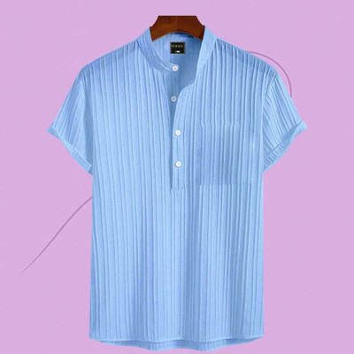 ANITA FASHION Men Self Design Straight Kurta(Light Blue)