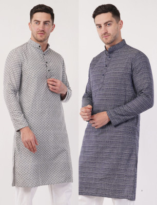 Sypher Boutique Men Self Design Straight Kurta(Multicolor)