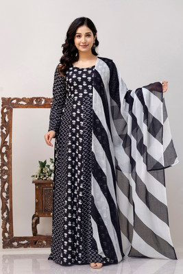 Stylishthreads Women Printed Anarkali Kurta(Black)