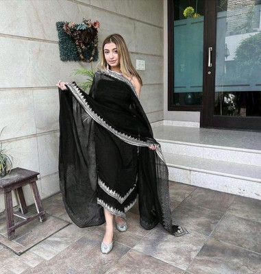 LADALI Women Kurta Palazzo Dupatta Set