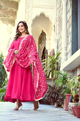 GRISHU COLLECTION Anarkali Gown(Pink)
