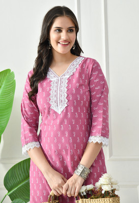 PHYSIL Women Printed Straight Kurta(Multicolor)