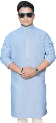 Voniry Men Embroidered Ethnic Dress Kurta(Grey)