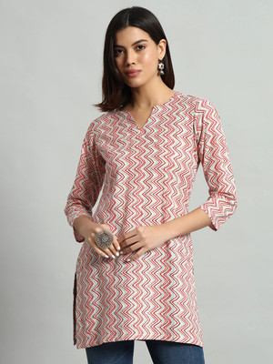 REAM Women Printed Straight Kurta(Multicolor)