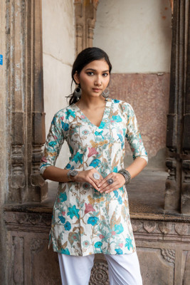 VASANT APPAREL Women Printed Straight Kurta(Multicolor)