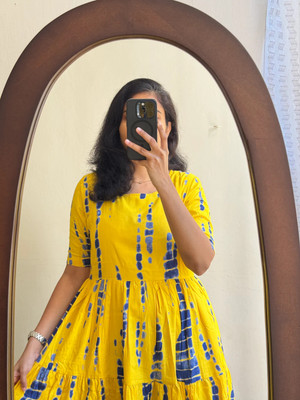 Assamica Flared/A-line Gown(Yellow)