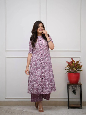 DRASHTIFASHION Women Printed A-line Kurta(Pink)