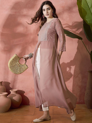 Sangria Flared/A-line Gown(Pink)