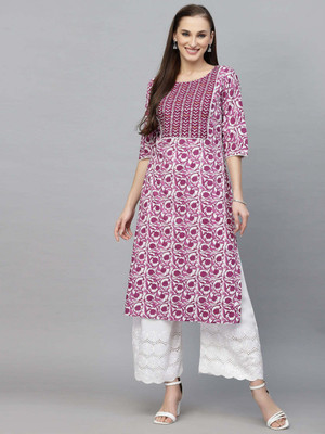 Gaonwali Clothings Women Printed A-line Kurta(Multicolor)