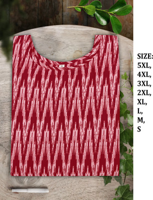 HARISH TEXTILE Women Printed Straight Kurta(Maroon, Pink)