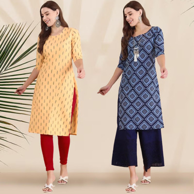 1 Stop Fashion Women Printed A-line Kurta(Multicolor)