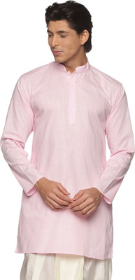 Sethukrishna Men Solid A-line Kurta(Pink)