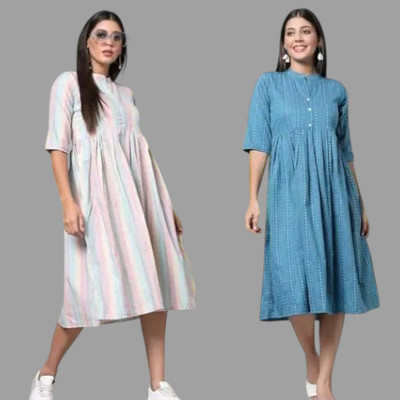 U CREATION Women Printed Anarkali Kurta(Multicolor)