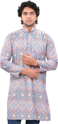 Kripto Katrox Men Printed A-line Kurta(Multicolor)