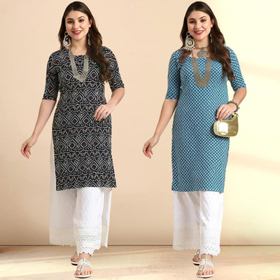 EthnicBasket Women Printed A-line Kurta(Multicolor)