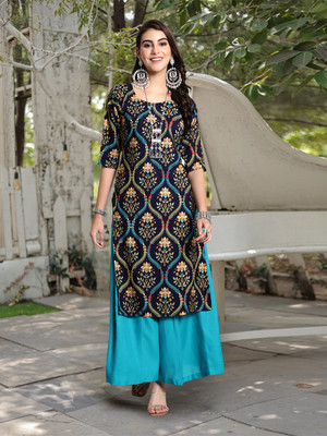 1 Stop Fashion Women Printed Straight Kurta(Multicolor)