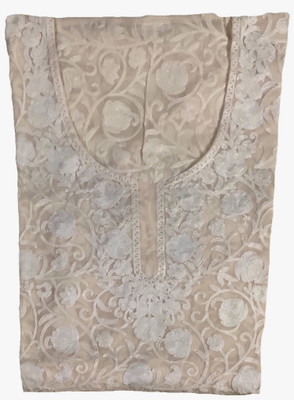 Warm Worth Women Embroidered A-line Kurta(Orange)