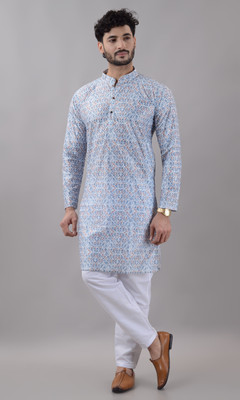 VILLAIN Men Kurta Pyjama Set