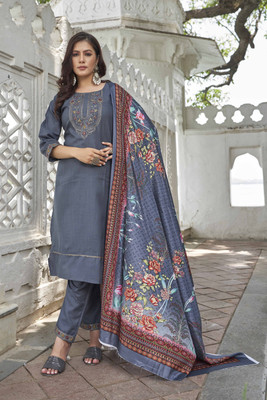 J4 Fab Embroidered Kurta, Trouser/Pant & Dupatta Set