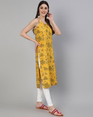 KAUTAQII Women Printed Straight Kurta(Multicolor)