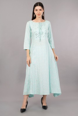 Avaasa Buy Shruthi Women Embroidered Flared Kurta(Light Green)