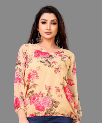 HouseOfCommon Women Self Design A-line Kurta(Pink)