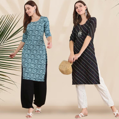 1 Stop Fashion Women Printed A-line Kurta(Multicolor)