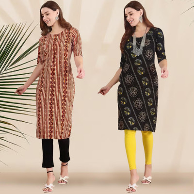EthnicBasket Women Printed A-line Kurta(Multicolor)