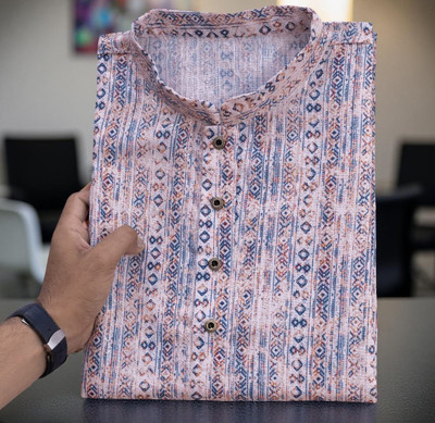 MOXTE Men Printed Straight Kurta(Multicolor)